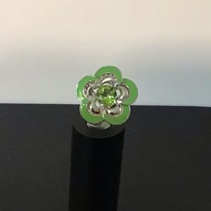 925 Sterling Silver‎ with Peridot Gemstone Ring Size 5